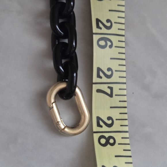 Clare V Shoulder Strap in Black Resin / Gold Hardware - Picture 4 of 4